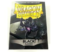 Dragon Shield Nero Classic 100 Sleeves Protege Cartolina Nero E Monitoraggio