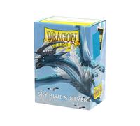 Dragon Shield Opaco Doppio Maniche Sky Blu / Argento Standard 63x88mm 100 Pack