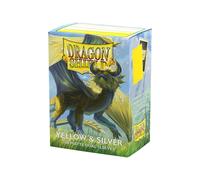 Dragon Shield Opaco Doppio Standard Buste per Tessere Giallo/Argento Opaco 100ct