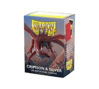 Dragon Shield Sleeves Standard Dual Matte 100 Crimson & Silver