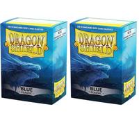 Dragon Shield Sleeves - BLUE - Standard Size Deck Protectors (100 ct) Arcane Tinmen (Confezione da 2)