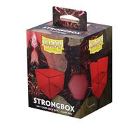 Dragon Shield Strongbox Deck Box Clear Red, Holds 100+ Double Sleeved Cards, Acr