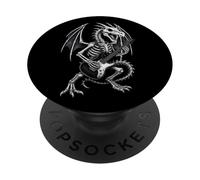 Dragon Skeleton Music Chitarra elettrica Halloween Ragazzi Ragazze PopSockets PopGrip Adesivo
