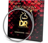 DRAGON SKIN+ - Corde per basso in acciaio inox rivestite - DBSM-45 - Suono superiore con sensazione confortevole e lunga durata: Multi-Scale Medium 45-105