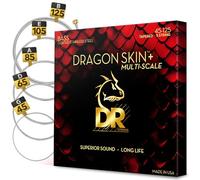 DR Strings Dragon Skin+ Coated Steel 5-String Medium 45-125 Tapered Multi-Scale Corde Basso 5 Corde