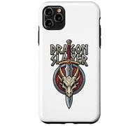 Dragon Slayer Fantasy RPG Spada Dragon Skull Medieval Gamer Custodia per iPhone 11 Pro Max