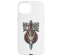 Dragon Slayer Fantasy RPG Spada Dragon Skull Medieval Gamer Custodia per iPhone 15 Plus