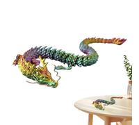 Dragon stampato 3D - Personaggio flessibile modello zappel - Giocattolo da scrivania colorato | Movable Sculpted Creature Design stravagante - Decorazione da tavolo giocosa