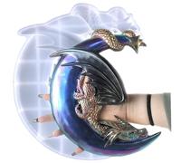 Dragon stampo a forma di realistica a forma di stampo di resina drago facile rilascio di silicone fai-da-te per mestieri, arte da parete, decorazione per la casa, stampi in silicone per mes