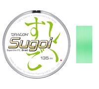Dragon Sugoi Superthin P.E. Braid Fluo Light Green 135m Trecciato Japan