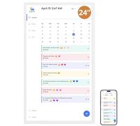 Dragon Touch Calendario, calendario digitale 2025 da 24 pollici, planner da parete per la famiglia, touchscreen interattivo Full HD 1080p, grafico intelligente delle faccende e organizzazione
