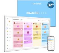 Dragon Touch Calendario digitale da 32" - 1080P Full HD touch screen interattivo, agenda familiare intelligente, Hearth Display calendario digitale per montaggio a parete e scrivania