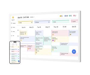 Dragon Touch Calendario Digitale 32" Touch Screen, Smart Cornice Digitale WiFi con App Gratuita, Chore Chart Interattivo, Auto-Rotazione e Luminosità, Montaggio a Parete