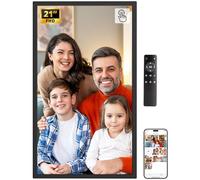 Dragon Touch Grande cornice digitale da 21,5 pollici touch screen nero WiFi cornice digitale display, 32 GB di archiviazione, rotazione automatica, condivisione di foto tramite app, e-mail, cloud