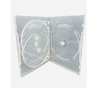 Dragon Trading®, 10 custodie a 4 scomparti trasparenti per DVD/CD/Blu-ray, dorso 14 mm