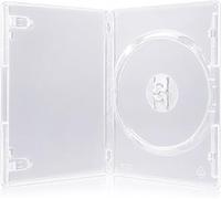 Dragon Trading, 10 custodie singole trasparenti per DVD, con dorso da 14 mm e custodia esterna per Amaray originali, contiene 1 DVD, CD o Blu-ray, custodie trasparenti per supporti
