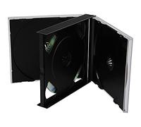Dragon Trading, 5 custodie per CD e DVD, 25 mm, per 3 dischi, con vassoio nero, confezione da 5