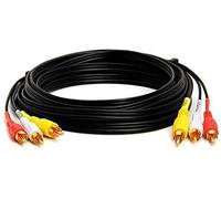 Dragon Trading - Cavo audio A/V AV da 3 maschio RCA a 3 maschio, placcato oro, lunghezza 1,5 m