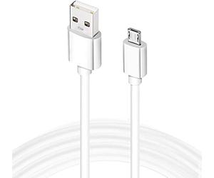 Dragon Trading, cavo di ricarica e sincronizzazione dati extra lungo 3 m, bianco, micro USB, per Amazon Kindle prima del 2021 e lettori e-book Kobo, 3G, WiFi, Touch, Paper White, Fire, Fire HD