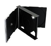 Dragon Trading® - Custodia a 4 scomparti per CD e DVD, 25 mm, per 4 dischi, con vassoio nero