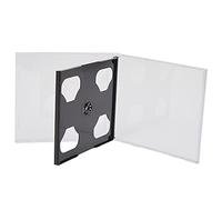 Dragon Trading®, custodia Jewel Case doppia per CD/DVD, da 10,4 mm di spessore, con scomparto interno di colore nero che può contenere 2 dischi, confezione da 50 pezzi