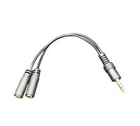 Dragon Trading - Splitter jack maschio a 2 cavi femmina da 3,5 mm, placcato oro