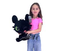 Dragon Trainer 4 Peluche 45cm Toothless Happy Grande Soft Plush Size XL