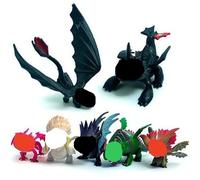 Dragon Trainer Figurine Dragon Trainer Figurine, Mini Figurine Mini Giocattoli per la Decorazione della Torta della Festa di Compleanno