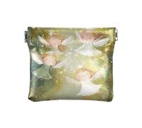 Dragon Treasure Cave - Portamonete in pelle, impermeabile, per donne e ragazze, Angeli di Natale Polvere Magica, 1 size, moderno