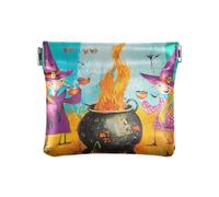 Dragon Treasure Cave - Portamonete in pelle, impermeabile, per donne e ragazze, Calderone streghe di Halloween, 1 size, moderno
