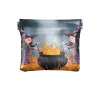 Dragon Treasure Cave - Portamonete in pelle, impermeabile, per donne e ragazze, Rituale Strega Calderone, 1 size, moderno