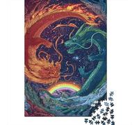 Dragon Vs. Phoenix Cosmic Battle Puzzle Impossible 1000 Pezzi Decorazione Per La Casa. Giochi Rilassamento E Intelligence Per Adulti E Bambini Da 12 Anni 52x38cm/1000pcs