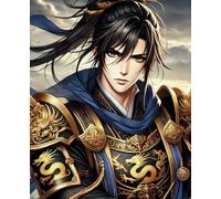 Dragon Warlord: College Ruled Lined Notebook with Powerful Fantasy Anime-Inspired Design: Perfect for Writing, Journaling, Sketching - 7.5 x 9.25 ... College Ruled, Matching Front and Back Cover