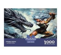 Dragon Warrior Puzzle 1000 Pezzi Idea Regalo Uomo E Donna 1000 Stukjes Fairy Tales Giochi Educativo E Giocattoli Sfida Regalo Intrattenimento Creativo Für Erwachsene Und Kinder Ab 8 Jahren 70x50cm/100