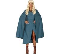 Dragon warrior robe queen medieval mysticism renaissance fantasy, taglia: 42 - 44 (L) colore: blue