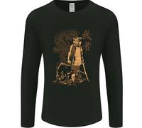 Dragon Warrior Wolf Dragon MMA Samurai Uomo Manica Lunga T-Shirt