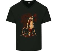 Dragon Warrior Wolf Dragon Samurai MMA Maglietta In Cotone A V Per Uomo
