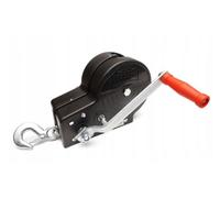 Dragon Winch Argano manuale con alloggiamento 3500 lbs / 1588 kg con gancio e Cavo in Acciaio 10m per piccole imbarcazioni, moto, veicoli e officina | Verricello manuale a due velocità