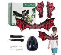 Dragon Wings for Kids, Dragon Wings Kids,Giocattoli in costume da dinosauro | Ali di draghi elettrici con luce a LED e musica per ragazze ragazzi vestiti per animali per le forniture per feste