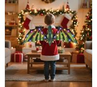 Dragon Wings - Realistic Moving Wing Design for Boys Costume Party, Electric Dinosaur Toy with LED Light, Interactive Figure for Birthday, Christmas, Compact Material and Halloween Use