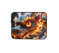 Dragon with Fire - Custodia per computer portatile con motivo cartone animato, per notebook, tablet, borsa da trasporto per lavoro, 30,5 cm