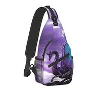 Dragon With Open Wings Outdoor Crossbody Borsa a tracolla per zaino da escursionismo unisex per giovani adulti