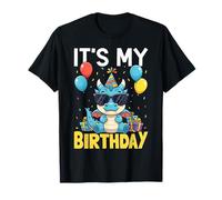 Dragon with Sunglasses Birthday Maglietta