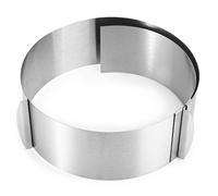 Dragonaur, 1 pezzo regolabile da 15,2 cm a 30,5 cm in acciaio inox rotondo per mousse, per torte fai da te e dolci Colore casuale