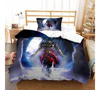 DragonBall Set Copripiumino Con Stampa 3D Di Per Bambini E Adulti Anime Characters in Microfibra Di Poliestere Con Federa Per Cuscino，Set Di Biancheria Da Letto Con Cerniera Morbido E Traspirante Rimo