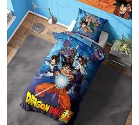 Dragonball Set copripiumino super - design Goku Kamehameha - Set di biancheria da letto reversibile ufficiale - Set copripiumino singolo e federa