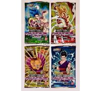 DRAGONBALL SUPER X4 BOOSTER SEALED CARD GAME FIGHTER’S AMBITION CON 12 CARDS