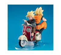 Dragonball Z 05 Desktop Real McCoy PVC Diorama Super Saiyan Son Goku & Super Saiyan Son Gohan & Motorbike 16 Cm Megahouse