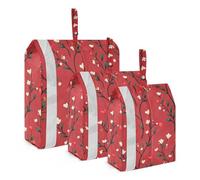 Dragoncello Vintage San Valentino 3 Set di Imballaggio Organizzatore di Viaggio Con Cerniera Borse Da Viaggio Per Vestiti Organizzatore di Viaggio Borse Dormitorio Vestiti