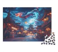 Dragone cinesee Puzzle Impossibili 1000 Pezzi città antica Decorazione Per La Casa. Giochi Rilassamento E Intelligence Per Adulti E Ragazzi Da 14 Anni 1000pcs (75x50cm)